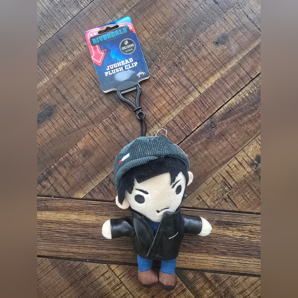 Jughead Plush Clip - Black and Gray